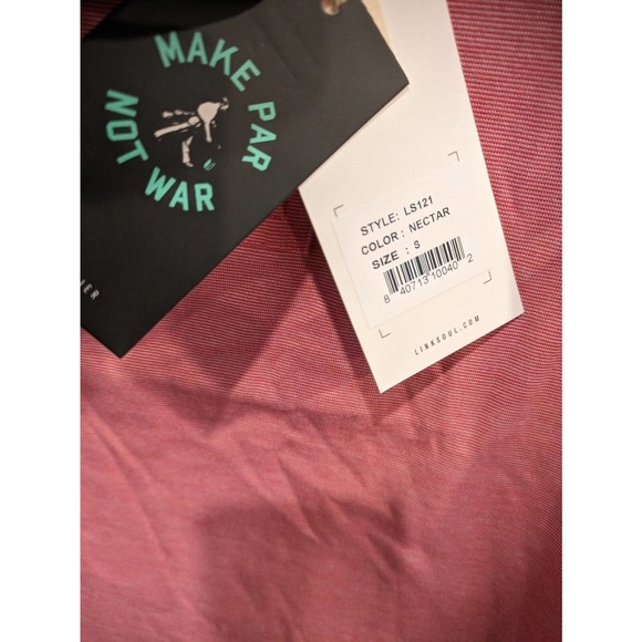 Linksoul Shirt Adult Small Polo Short Sleeve 3 button Golf NWT 100% Cotton‎ - Picture 5 of 5